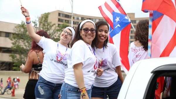 A group of GPA's "La Mariposa" students represent their culture at the Hartford Puerto Rican Day Parade.